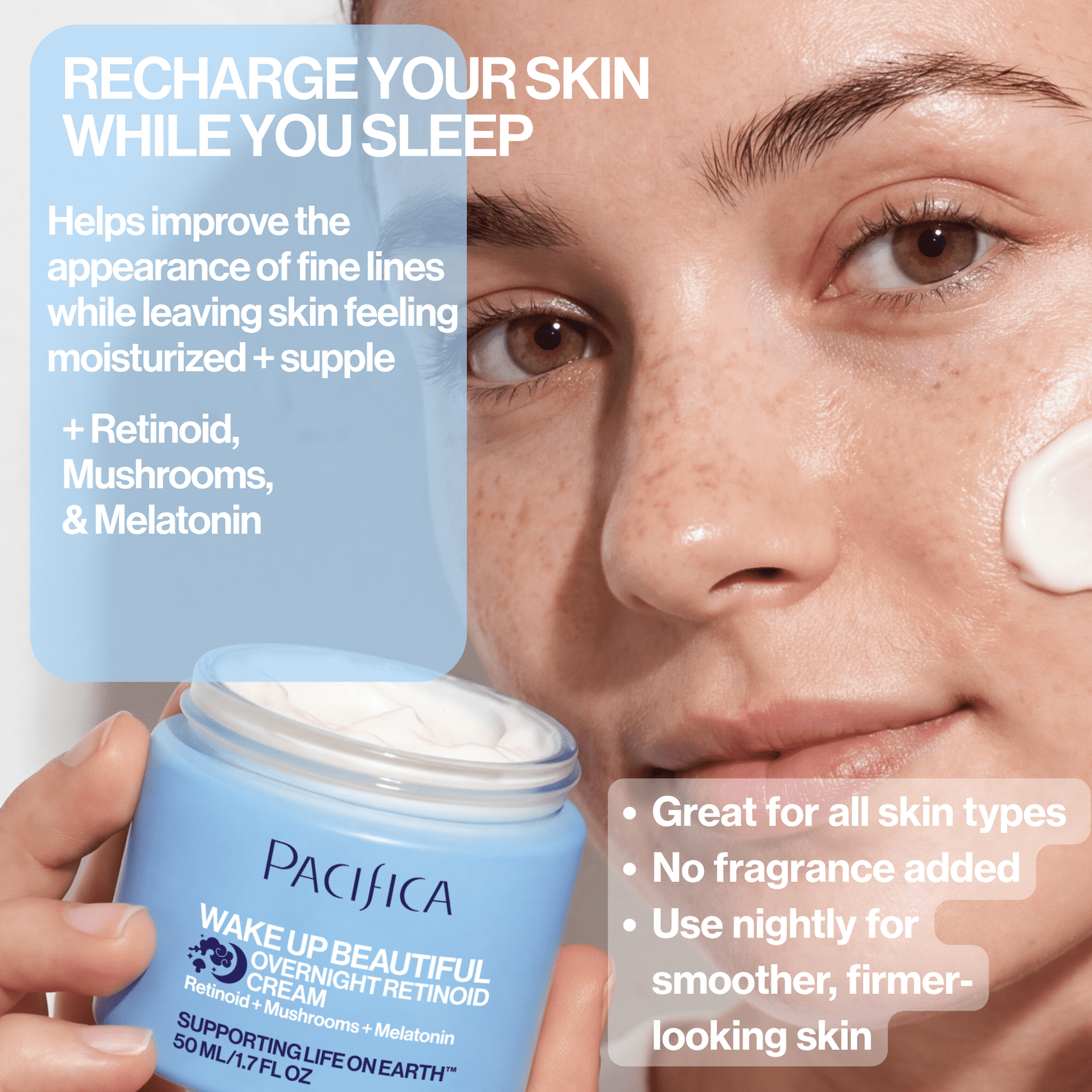 Pacifica Wake Up Beautiful Overnight Retinoid Cream, 1.7 fl oz