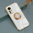thumbnail image 2 of Compatible with Xiaomi 12 Lite Case Silicone TPU Shockproof Xiaomi 12 Lite Phone Case Plating Cute Anti-Scratch Cases with Ring (White), 2 of 14