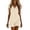 Beige, variant on Women Summer Shorts Rompers Short Sleeve Button Down Romper V Neck Wide Leg Jumpsuit