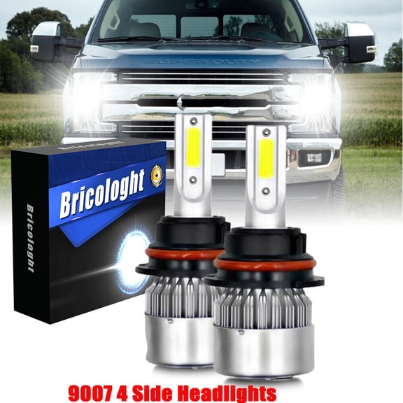 9007 HB5 LED Headlights Bulbs High-Low Beams For Ford F250 F350 Super Duty 1999-2004