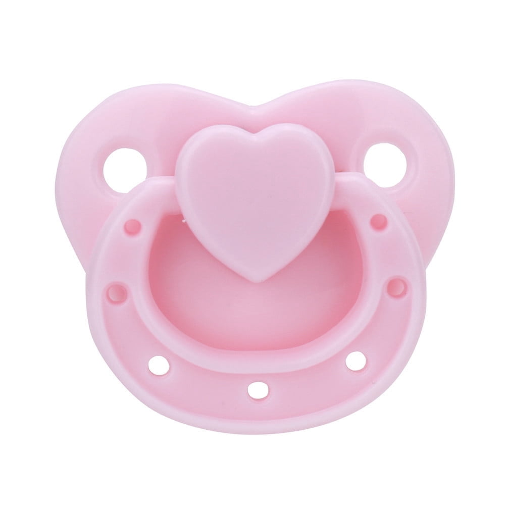Partheme Novelty Toys 3 Counts Dummy Pacifier For 26cm Dolls With Internal Magnetic Accessories as show