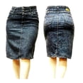 thumbnail image 6 of Jack David Blue Womens Plus Size Stretch Denim Jeans Skirt Modern Series, 6 of 7