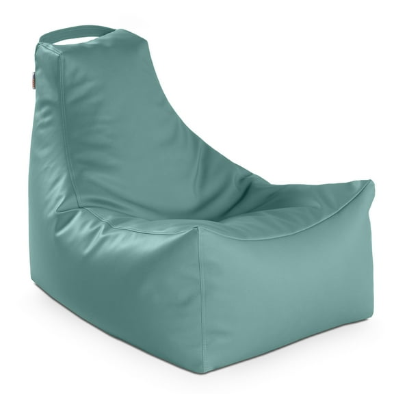 Jaxx  Juniper Nautical Edition - Casual Bean Bag Seating for Boat, Yacht & Watersports, Vinyl Waterfall Blue