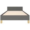 thumbnail image 3 of vidaXL Bed Frame with Headboard Dark Grey 100x203cm Twin XL Fabric, 3 of 5