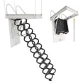 thumbnail image 1 of VEVOR Steel Attic Ladder Ceiling-Mounted Attic Stairs for 8.5 to 9.4 ft Ceilings, 1 of 9