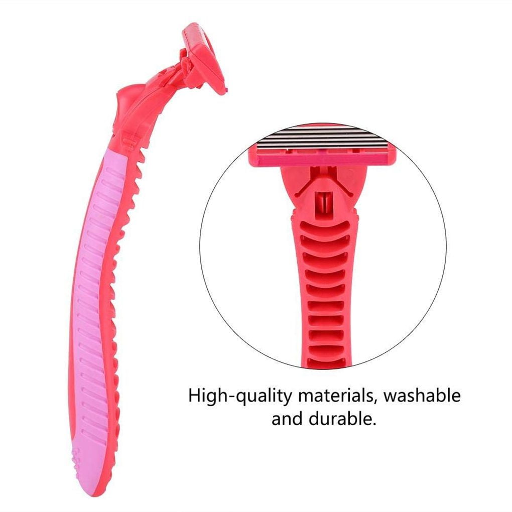 Women Disposable 6Layers Straight Razor Sharpen Blades Waterproof