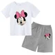 thumbnail image 3 of Conjunto de camisetas y pantalones cortos de verano con estampado de Mickey para niños y adolescentes de 2 a 14 años, camisetas informales de manga corta y cuello redondo, 2 piezas, 3 of 5