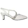 thumbnail image 2 of Easy Street Emerald Women's Asymmetrical Slingback Pumps Color: White Size: 9, 2 of 4