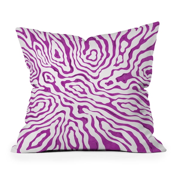 Society6 Magenta Wave Strokes by Marta Barragan Camarasa Throw Pillow