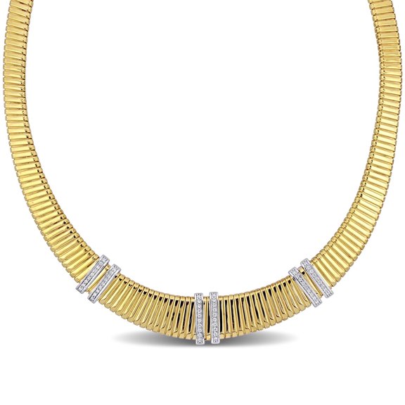 Everly Women's Cubic Zirconia Yellow Gold Plated Necklace