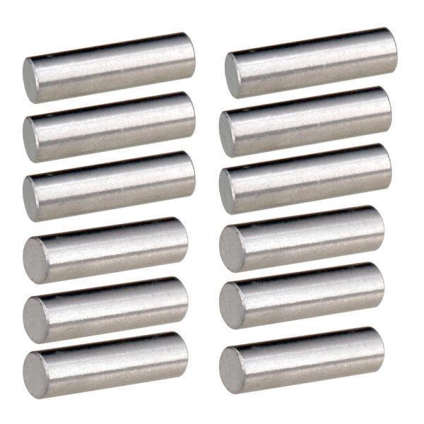 2X12 Piezas de Plata Guitarra Eléctrica Pickup Polepiece Cilindro Imán Slug Varillas 18mm CUTICAT Piezas para pastillas de guitarra eléctrica