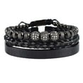 thumbnail image 1 of Pulsera de cuerda Yinane Pulsera tejida 18 cm ~ 19 cm Ancho de Pulsera Color negro Roma, 1 of 8