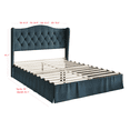 thumbnail image 2 of HMD Riley Grand Touffeté Plate-Forme Rembourrée Lit, Denim Bleu, 2 of 5