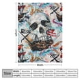 thumbnail image 4 of BCIIG Skull Pirate Ship Pirate Flag Warm Lightweight Blanket Soft Fleece Blankets for All Seasons - Decorative Throw Blanket for Living Rooms, Sofa, and Bed 40x50in, 4 of 6