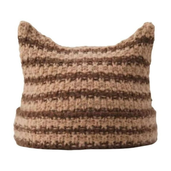 Cute Cat Ears Knit Beanie for Japanese Style Winter Accessories
