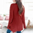 thumbnail image 4 of Baberdicy Women's Open Front Cardigan Sweaters Fashion Button Down Cable Knit Chunky Outwear Coats, Cardigan Sweaters for Women Red, Size: S-3Xl, 4 of 5