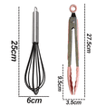 thumbnail image 2 of Juego de 2 utensilios de cocina de cocina, utensilios de cocina resistentes al calor para cocinar con utensilios de cocina antiadherentes, 2 of 5