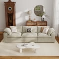 thumbnail image 4 of The Magic Home 118" Sofa Couch, Cloud Modular Sectional Sofa, Modern Linen Deep Comfy Couches for Living Room, Apartment, Office, Washable Replaceable Covers, 3 Seater Khaki Couch, 4 of 15