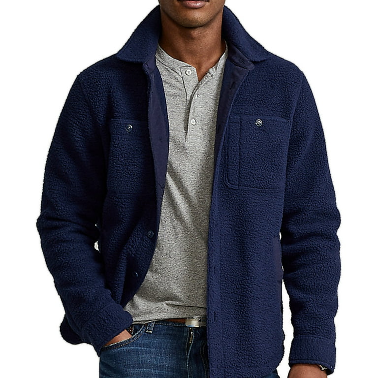 Ralph lauren fleece overshirt outlet