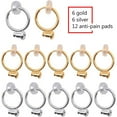 thumbnail image 6 of Jdesun 12 Pieces Clip-on Earring Converter Components with Post and 12 Pieces Silicone Earring Pads for None Pierced Ears, 2 Colors, 6 of 7
