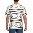 thumbnail image 3 of Vsdgher Anchors and Ropes Print Men's Dry Fit Mesh Athletic Shirts Moisture Wicking Tennis T-Shirt Tops, 3 of 9