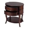 thumbnail image 3 of Butler Specialty Company Jarvis Table d'Appoint Ovale en Bois à 2 Tiroirs - Brun Terre d'Ombre, 3 of 8