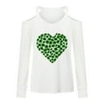 thumbnail image 4 of Delayuji Long Sleeve Going Out Tops for Women Tricks Day Shirt for Women Cold Shoulder V Neck Green Irish Cute Heart Graphic Tees 2025 Womens T Shirts Multi-Color S, 4 of 4