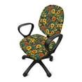 thumbnail image 2 of ZUXONGSY Sunflower Office Chair Cover Set of 2 Rotating Chair Protective Slipcover Expandable Computer Desk Chair Seat Cover Machine Washable Backrest Slipcovers Stylish Decor, 2 of 7
