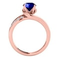 thumbnail image 2 of Mauli Jewels Engagement Rings for Women 1.15 Carat Halo Tanzanite and Diamond Engagement Ring Crafted 4 Prong-Setting 14k Solid Rose Gold, 2 of 7