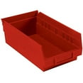 thumbnail image 2 of Global Industrial Nestable Shelf Storage Bin, Plastic, 6-5/8"W x 11-5/8" D x 4"H, Red, Lot of 12, 2 of 4