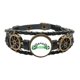 thumbnail image 1 of Puente de fútbol soccer Sports Pulsera marina tejida en cuero, 1 of 4