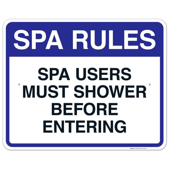 Spa Rules Sign, Pool Sign, (SI-6671)