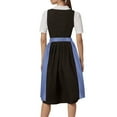 thumbnail image 4 of HXWCHs German Oktoberfest Classic Women's Bavarian Style Half Apron Elegant Party Dress with Adjustable Ties for Festive Events M Blue, 4 of 8