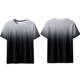 thumbnail image 5 of Ohufall Mens T Shirts Gradient Summer Short Sleeve Round Neck Tee Casual Pullover Crewneck Sports Fitness Workout Tshirt Blouse, 5 of 6
