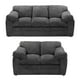 thumbnail image 1 of Sala 3-2 TRINITY Aston 2 piezas ( Sofá, Love Seat ) Gris Carbón Para Sala, 1 of 12