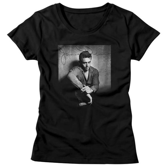 James Dean He's Dark N Stuff Black Junior Women's T-Shirt