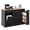 Black, variant on DreamCurship 52" Kitchen Island with Storage, Rolling Kitchen Cart Island with Wheels, Tilt Out Kitchen Trash Cabinet 10 Gallon Storage, 3 Large Spice Racks and 2 Drawers, White