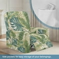 thumbnail image 4 of Renewold Tropical Monstera Banana Leaf Reclining Sofa Cover Universal Stretch Sofa Recliner Cover 4 Pieces Recliner Couch Slipcover Polyester Spandex Furniture Protector for Kids, Pets, 4 of 8