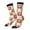 2 Black-1, variant on Brown Palms Print Adult Socks for Men & Women,Calf Socks, Ankle Socks,Boots Socks,Breathable Casual Sock,Unisex Crew Socks