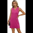 thumbnail image 3 of Vestido Informal de Verano para Mujer, Color Rosa Rojo, Talla M, 3 of 8