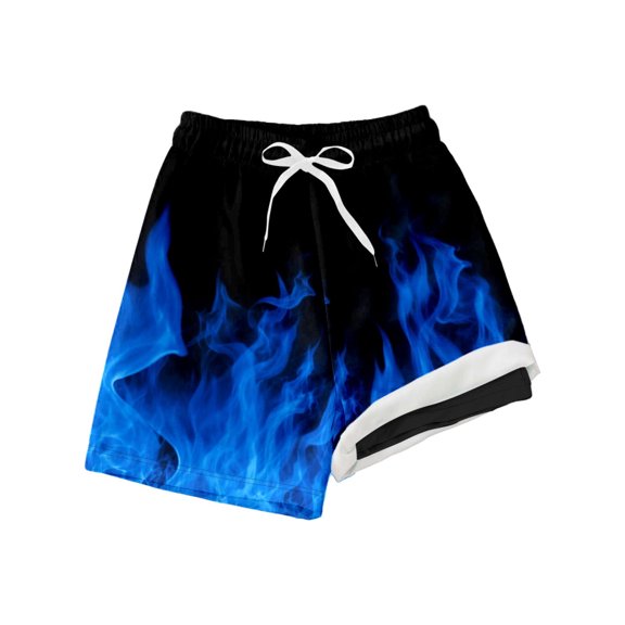 Shadoumai Boys Swimming Trunks Size 10 High Stretch Cartoon Printed Beach Shorts Fashion Boys Swim Trunks Brief Liner Compression Chafe Swim Trunks Junior Beach Trunks