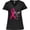 Smoke Grey, variant on Inktastic Faith Over Fear Breast Cancer Awareness with Pink Ribbon Women's Plus Size V-Neck T-Shirt
