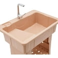 thumbnail image 3 of Utility Sink with Faucet, 31.5"W x 22.05" D x 33.5"H Laundry Tub for Laundry Room, Bathroom, Garage, Kitchen, Freestanding Utility Sink, 441 LBS Load Capacity, 3 of 7