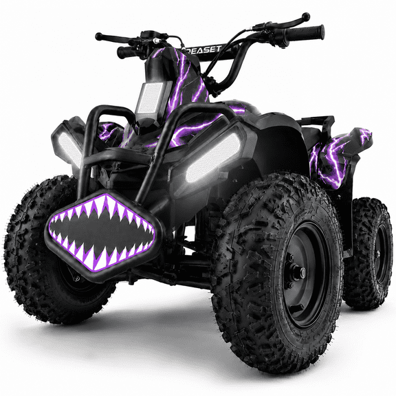 QEASET A01 ATV, 39cc, Shark Inspired, Pull rope to start, Matched Suspension, Speed limiter, Purple1