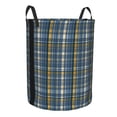 thumbnail image 2 of ZNDUO Scottish Checkered Blue Seamless Pattern Laundry Basket, Waterproof Collapsible Laundry Hamper with Handles, Medium Size, 2 of 8