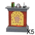 thumbnail image 1 of 5x Chimenea Navideña Iluminada, Adorno para Chimenea Navideña Iluminada, Figura Coleccionable para Chimenea Navideña para Festivales de Escritorio 5 piezas, 1 of 10