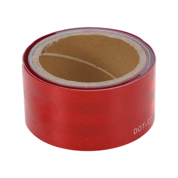 Cinta Reflectante de Advertencia de Seguridad Única Bargains 1 Pcs Aumento de Visibilidad Tiras Reflectantes 16.40ftx1.97" Rojo, Blanco PET