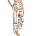 thumbnail image 2 of Haiem Spring Flowers Birds Women's Pajama Pants Ultra Lightweight Pjs Bottoms Sleepwear Bottom Pants With Pocket Drawstring-Small, 2 of 9
