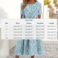 thumbnail image 3 of Fewfanhot Spring Dresses for Women Summer Short Sleeve Midi Dress with Pockets Casual Aline Flowy Tshirt Dress Floral Vocation Beach, 3 of 7