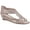 Blush Satin, variant on Womens Ginifur Faux Leather Casual Wedge Sandals